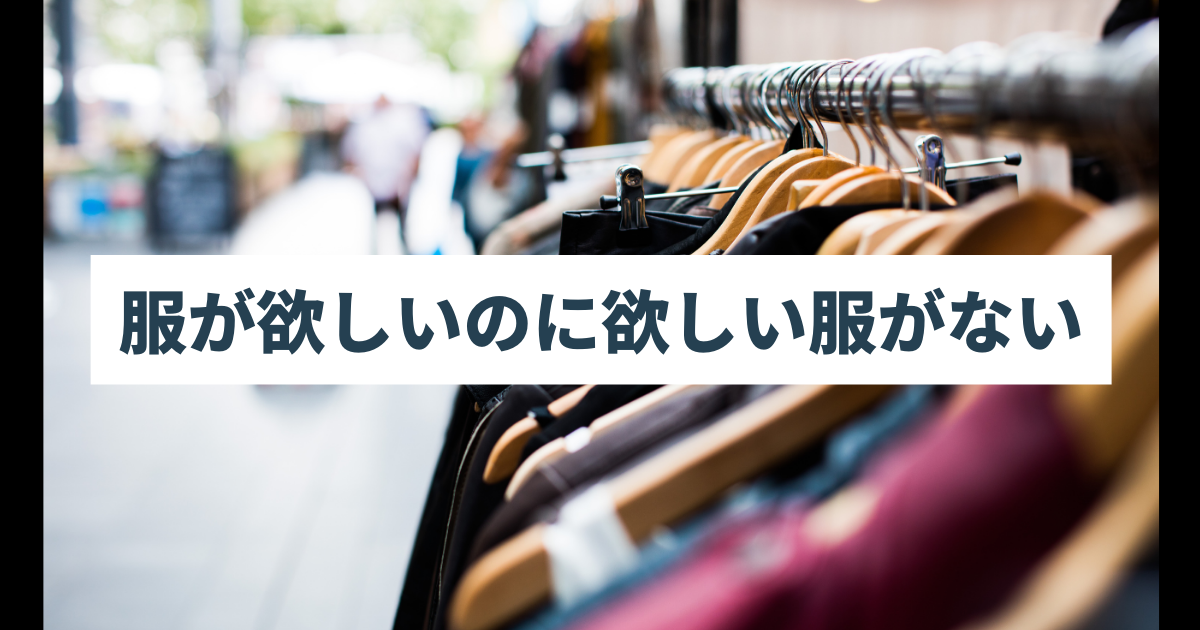 服が欲しいのに欲しい服がない