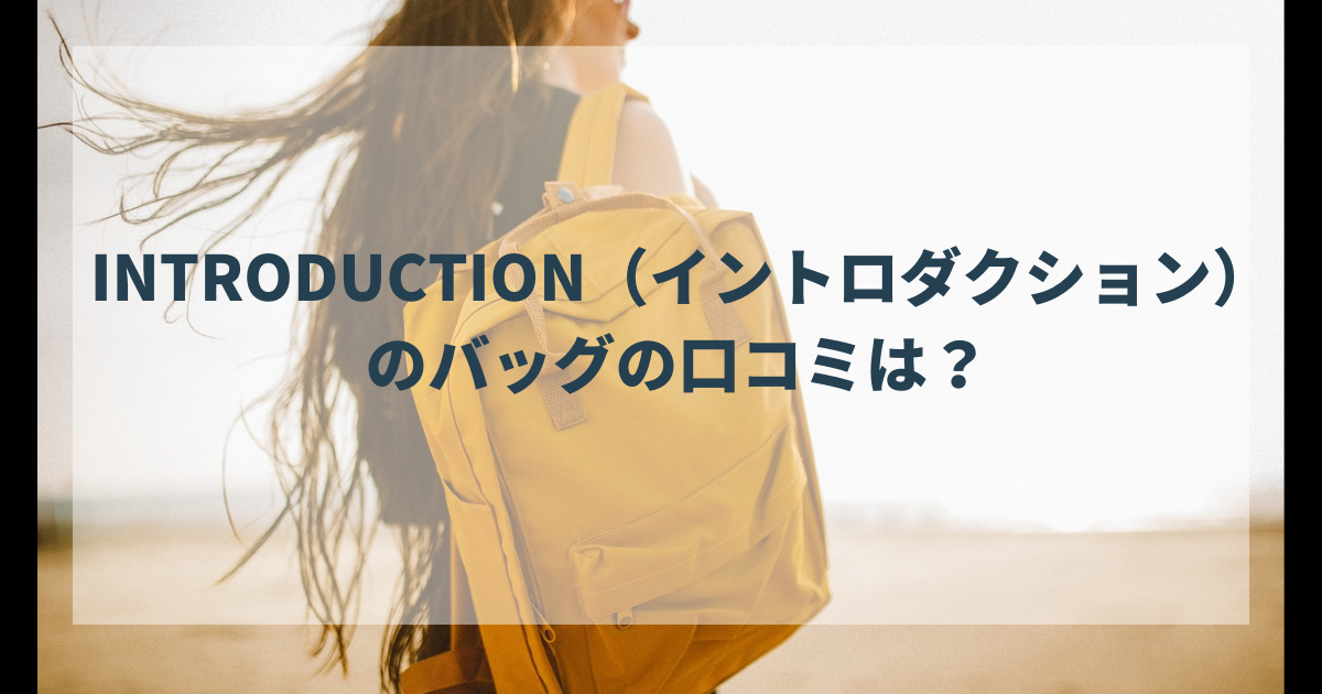 イントロダクションのバッグ・口コミ