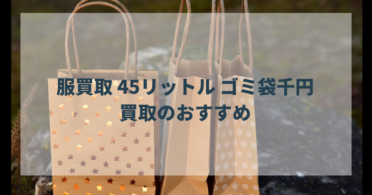 服買取 45リットル ゴミ袋千円
