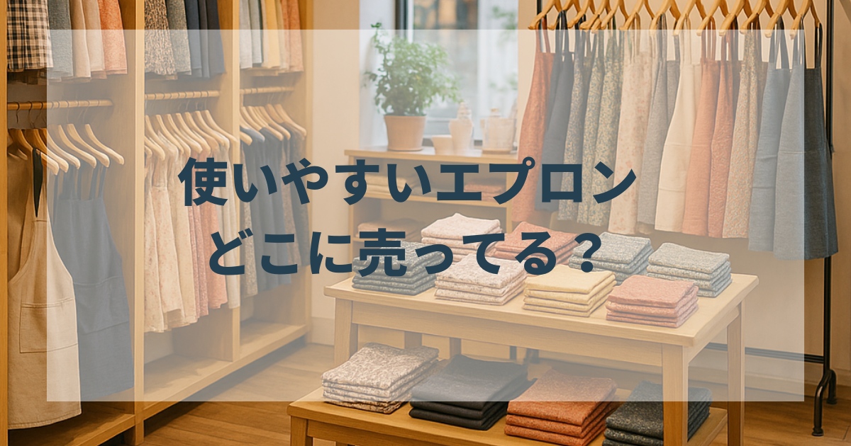 使いやすいエプロンはどこに売ってる？種類・選び方とおすすめショップを紹介します