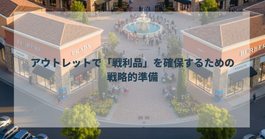 アウトレットで「戦利品」を確保するための戦略的準備